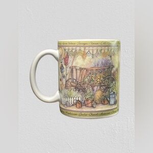 New 1997 Lang and Wise The Herb Wagon by Sherri Baldwin Collector Coffee Mug